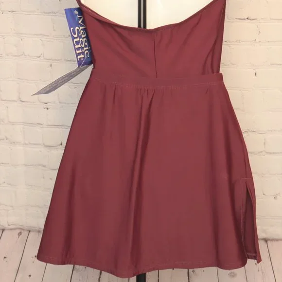 NWT Womens 10 Purple Miracle Suit and Matching Swim Skirt Size M - Picture 4 of 9